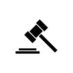 Gavel icon vector. judge gavel sign and symbol. law icon. auction hammer