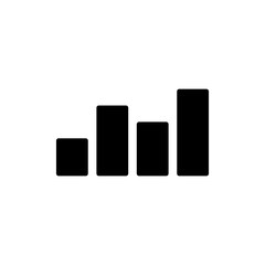 Growing graph icon vector. Chart sign and symbol. diagram icon