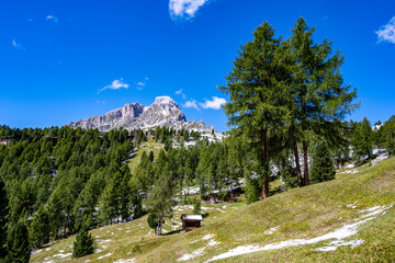 Mountain landscape in the Dolomites, South Tyrol, Italy