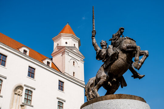 Svatopluk I equestrian statue at Bratislava Castle