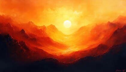 Fototapeta premium Abstract Warm Orange Gradient Background Vibrant Colorful Texture Soft Light Design Inspirational Art