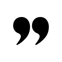 Quote icon vector. Quotation mark sign and symbol