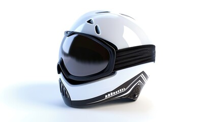 Fototapeta premium snowboarding helmet in high-definition with a white background