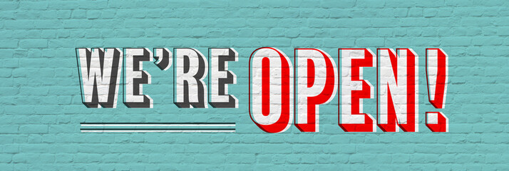 Fototapeta premium We're open