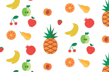 Seamless pattern. Fruits. Flyer background design, advertising background, fabric, clothes, texture, textile pattern.