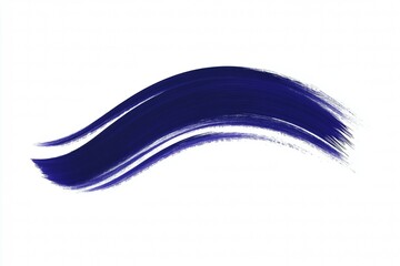 A blue brush stroke on a white background