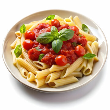 recommend clip art: pasta with tomato sauce on white background