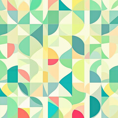 Retro Groovy Poster Background 70'S Hippie, Abstract Shapes Seamless Pattern, Geometric Vintage Wallpaper Illustration.