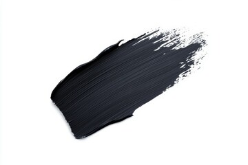 A black brush stroke on a white background