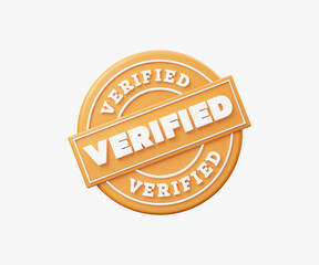 Verified Badge Icon 3D Illustration icon design