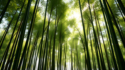 green bamboo forest