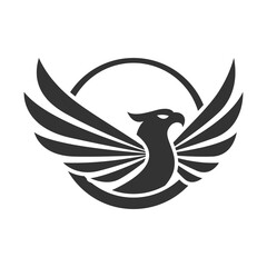 modern minimalist eagle logo, symbol, icon