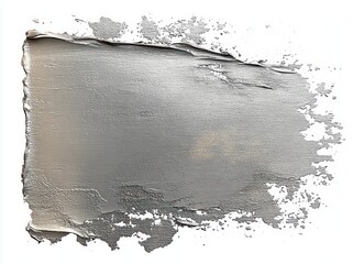 Silvery Brushstroke Textured Abstract Art Piece Illuminated by Natural Light