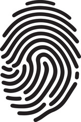Fingerprint Silhouette Vector Illustration Design Icon