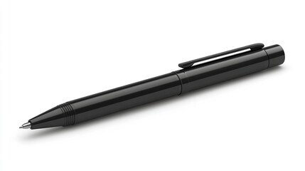 Black Minimalist Pen on White Background Generative AI