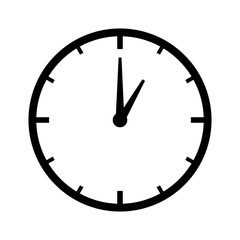 black simple clock icon