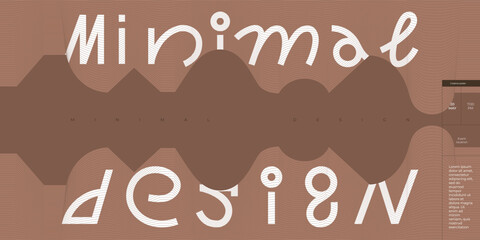 Modern banner with striking shapes and chic typography. Curved elements combine with clean design, forming a unique and creative look for art exhibitions or innovative visual presentations