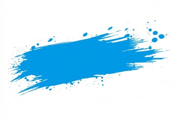 A blue brush stroke with white background