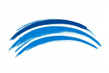 Obraz premium A blue and white brush stroke