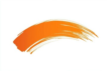 Fototapeta premium A brush stroke of orange paint