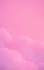 Naklejka premium Pink Sky Soft Cloudscape Serene Sunset Hues