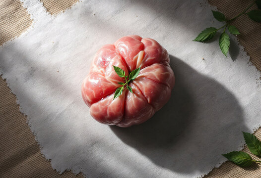 Top view a raw langust ready for cooking