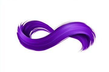 A purple brush stroke that looks like an infinity symbol
