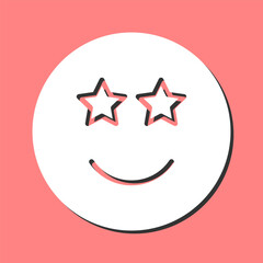 Star-Struck Vector Icon