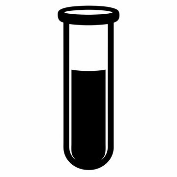 recommend clip art: Black Silhouette Test Tube Vector Illustration Design