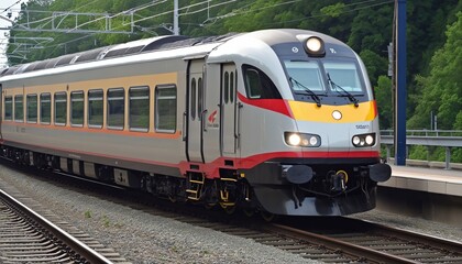 Naklejka premium Speeding Through the Station: The Fast-Paced World of Railway Travel