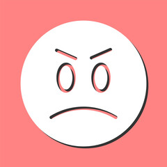 Angry Face Vector Icon