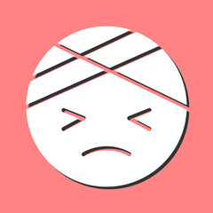 Face with Head-Bandage Vector Icon