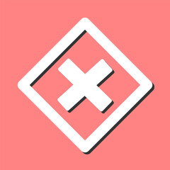 Obraz premium Multiplication Sign Vector Icon