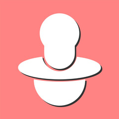 Pacifier Love Vector Icon