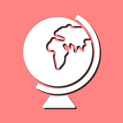 Earth Globe Europe-Africa Vector Icon