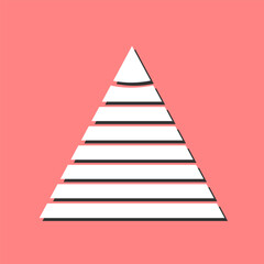 Fototapeta premium Pyramid Graph Vector Icon