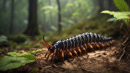Centipede in Forest
