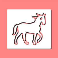 Pin the Tail Game Vector Icon