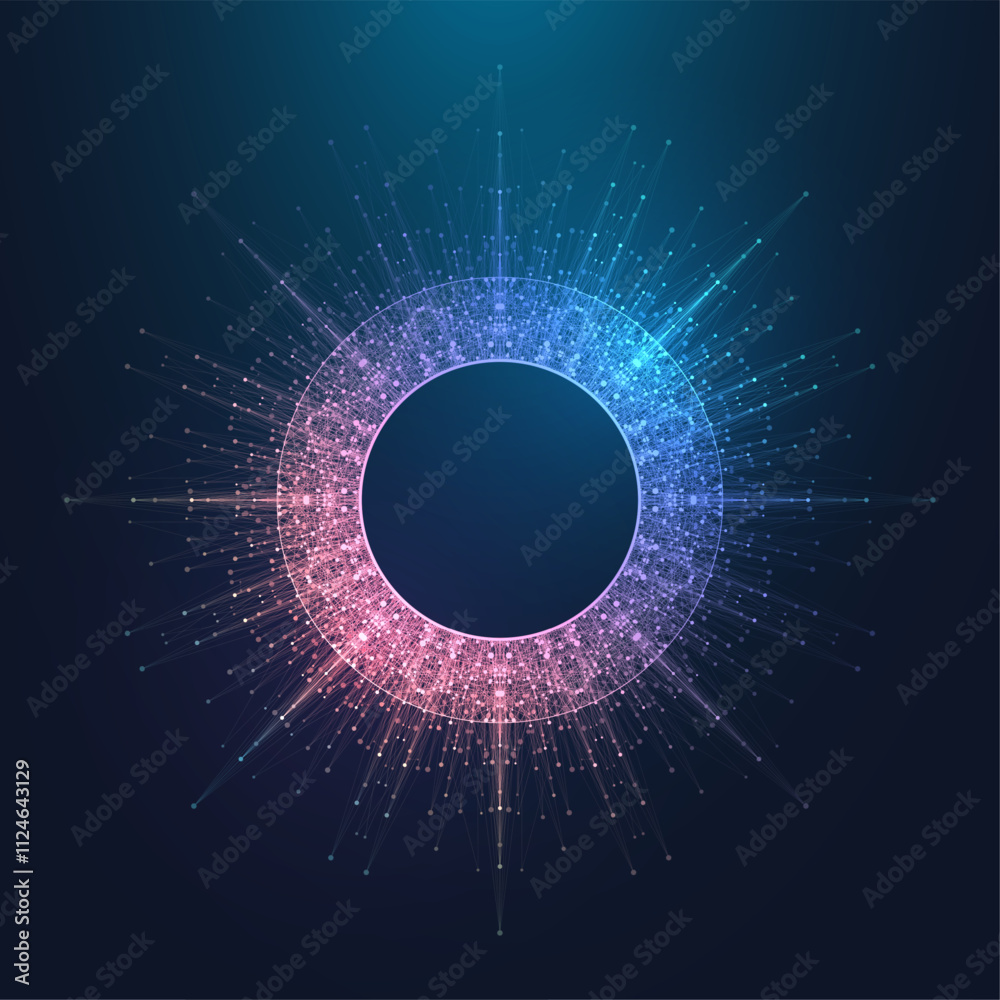 Poster virtual global internet connection metaverse with a new experience in metaverse virtual reality tech