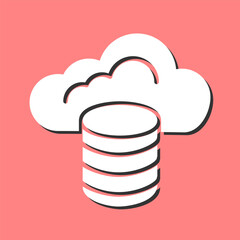 Cloud Database Vector Icon