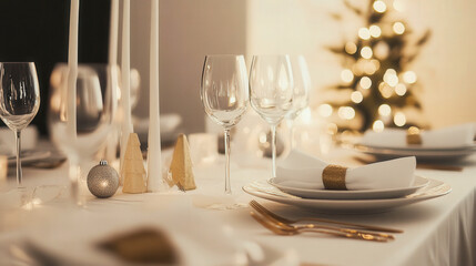 A traditional festive table set for Thanksgiving