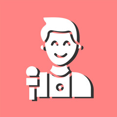 News Correspondent Vector Icon