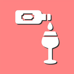 Wine Poured Vector Icon