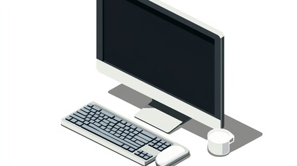 Fototapeta premium computer and laptop