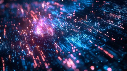 Fototapeta premium Digital Tapestry Connecting Humanity in a Cyber Network