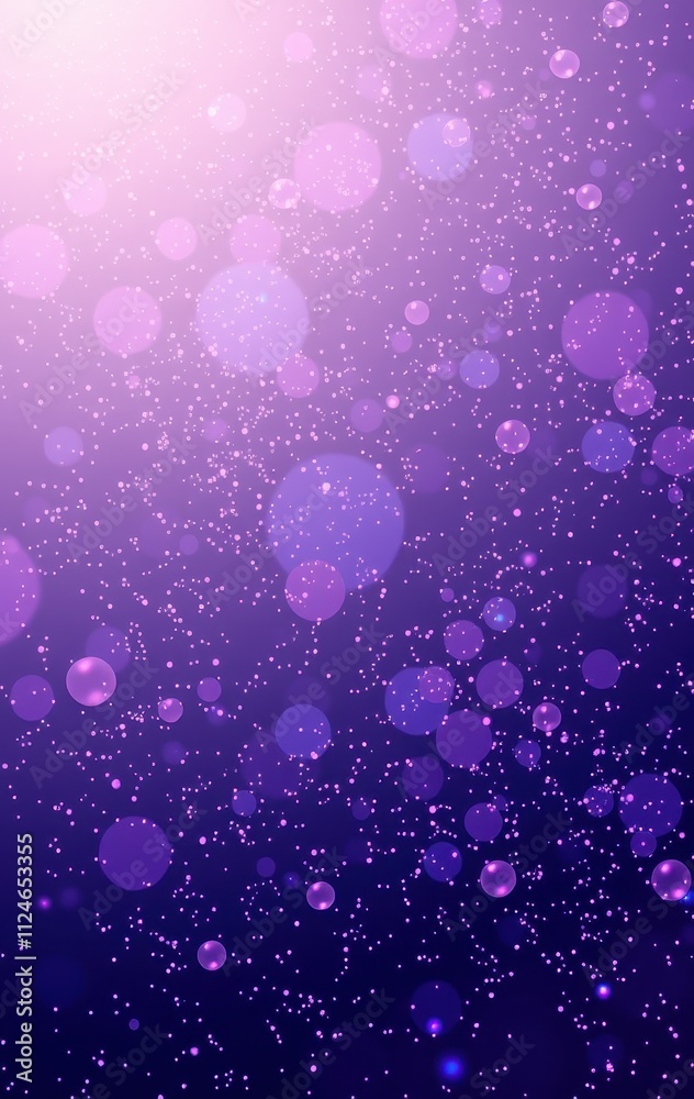 Canvas Prints abstract purple background with sparkling lights and bubbles