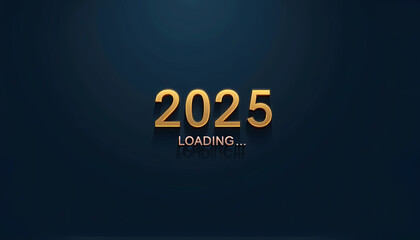 A stylish wallpaper featuring gold numbers counting down to 2025, evoking excitement for the upcoming year, generative ai