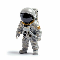 Astronaut figure explores mysterious location.