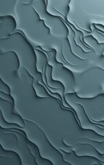 Obraz premium Abstract Teal Wavy Layers Background Design