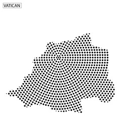 Fototapeta premium Map outline of Vatican City represented in a grid pattern with a minimalistic design